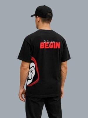“Let the Chaos Begin” Graphic Mask T-Shirt