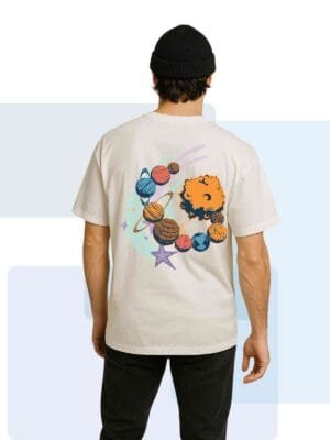 Galactic Whirl  Cosmic Cartoon T-Shirt