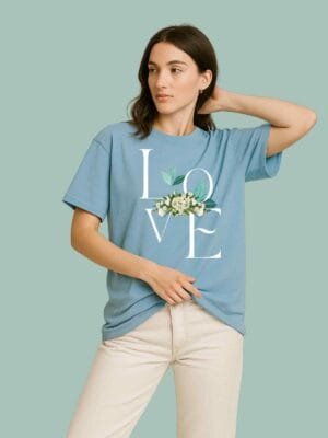 Floral LOVE Graphic T-Shirt