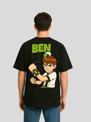 Ben 10 Graphic Printed Black T-Shirt