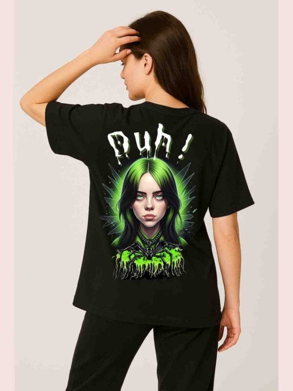 "Duh! Neon Vibes Oversized Graphic Tee" - Image 2